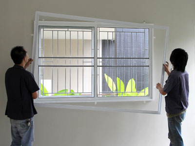 รับติดตั้ง มุ้งลวด เหล็กดัด